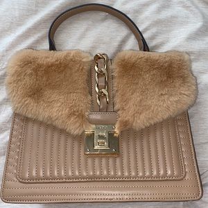 Brown , Nude , Furry Aldo Hand Bag